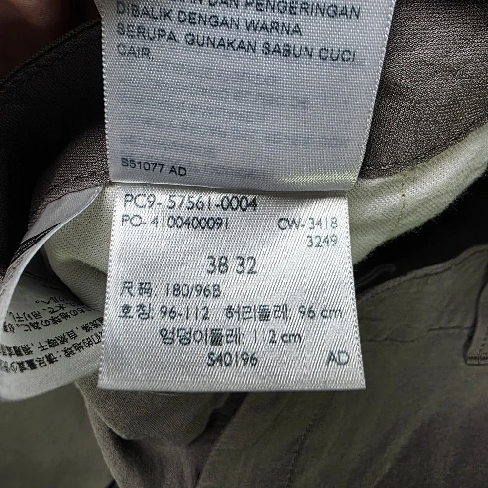 Levis City Cargo Chino Pants Mens 38x32 Fits 38x29 Gray Utility Stretch Hiking